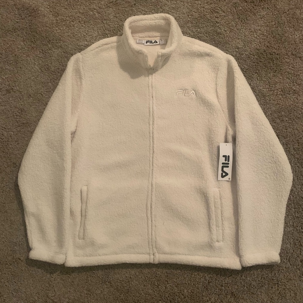 Fila Mid-weight Sherpa Jacket White
